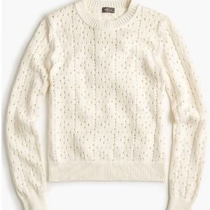 J Crew (Point Sur) Plus Pointelle sweater
